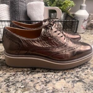 Metallic JOHNSON & MURPHY Brogue Platform Shoes